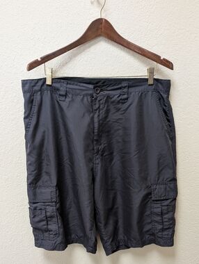 Burnside Brands Size 36 Mens Light Weight Black Cargo Shorts